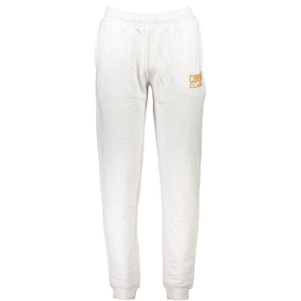 Cavalli Class Logo Sweatpants Casual Men White Bottoms